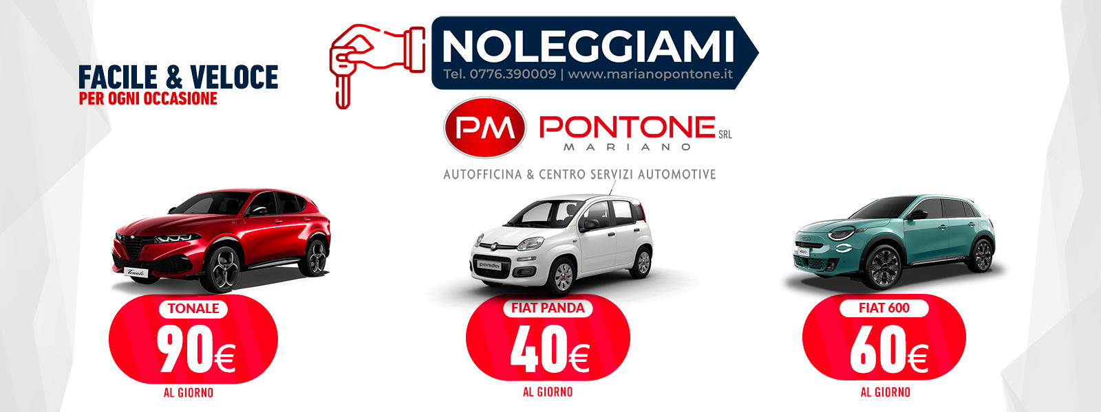 Noleggio auto a Cassino con Officina Pontone