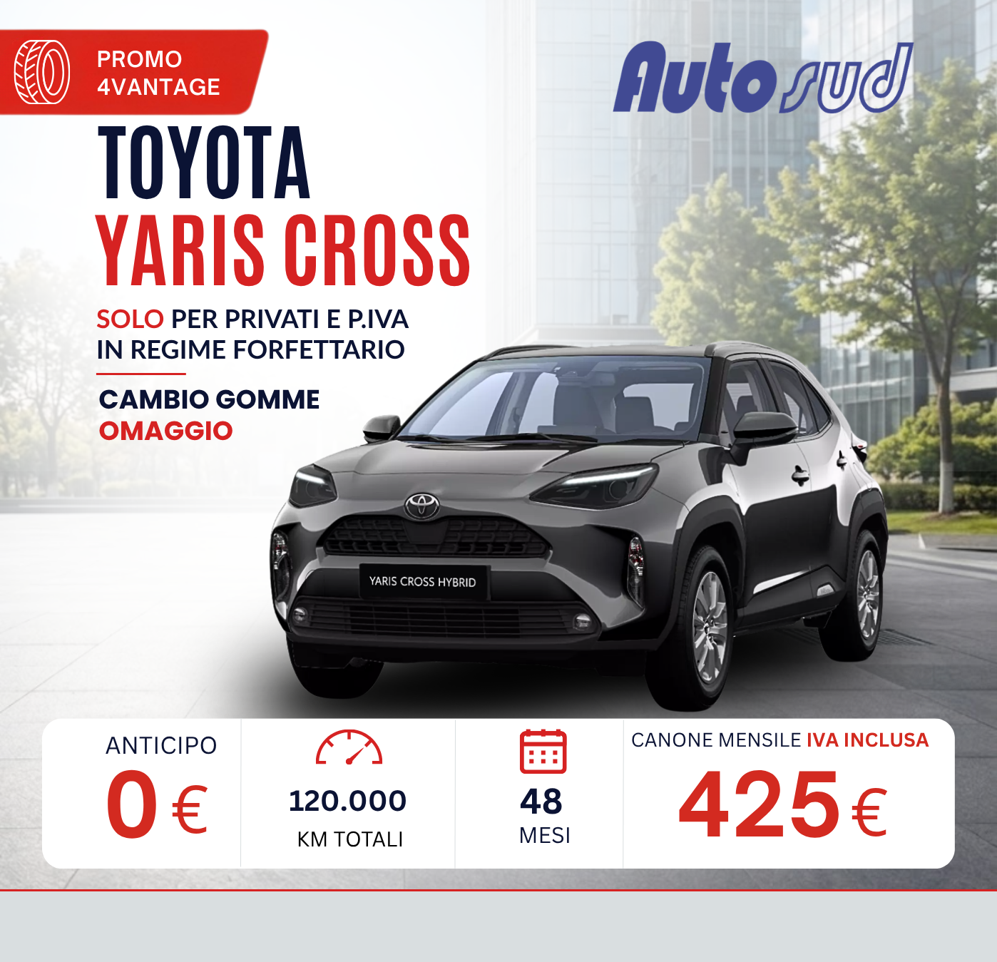 Offerta noleggio lungo termine Toyota Yaris Cross Autosud settembre 2026