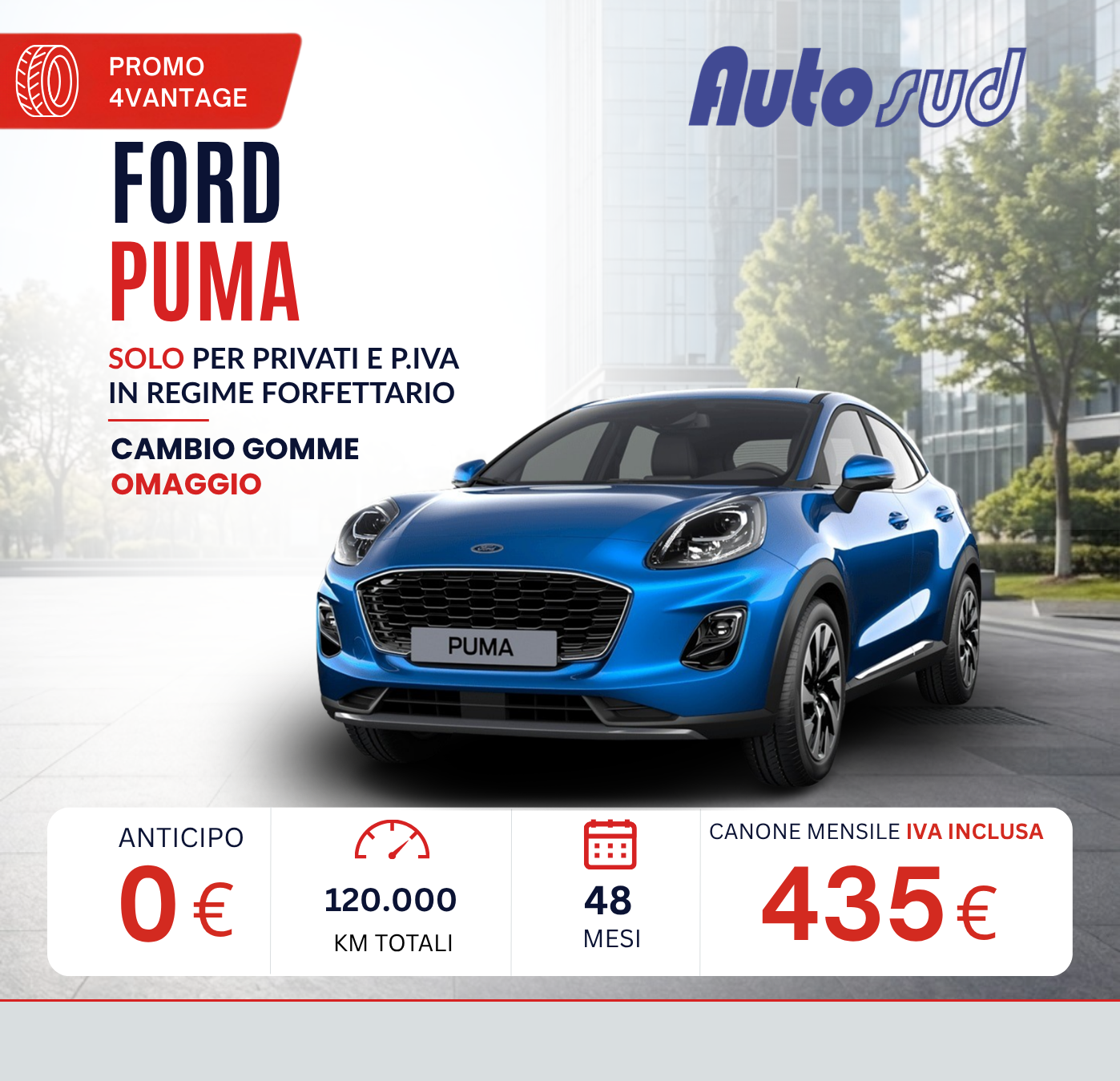 Offerta noleggio lungo termine Ford Puma Autosud settembre 2026