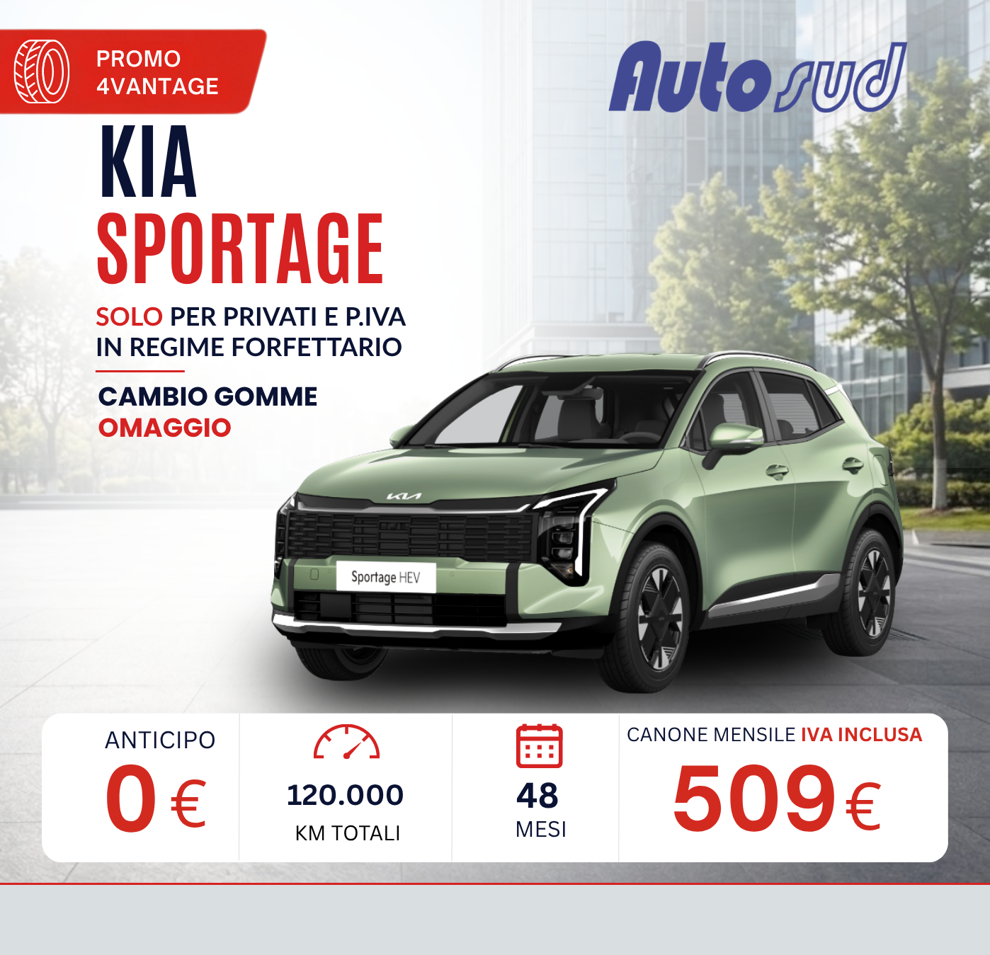 Offerta noleggio lungo termine Kia Sportage Autosud settembre 2026