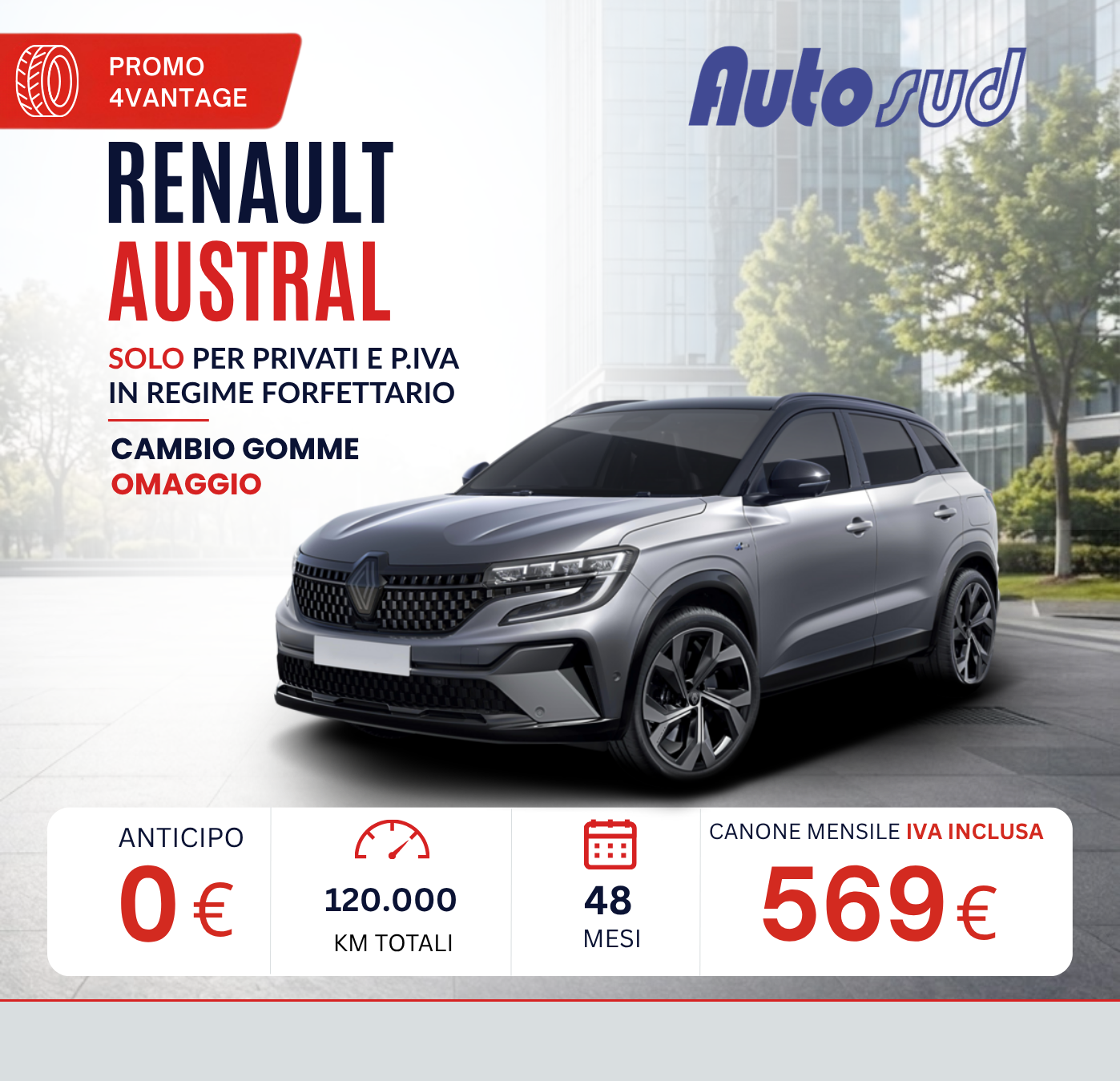 Offerta noleggio lungo termine Renault Austral Autosud settembre 2026