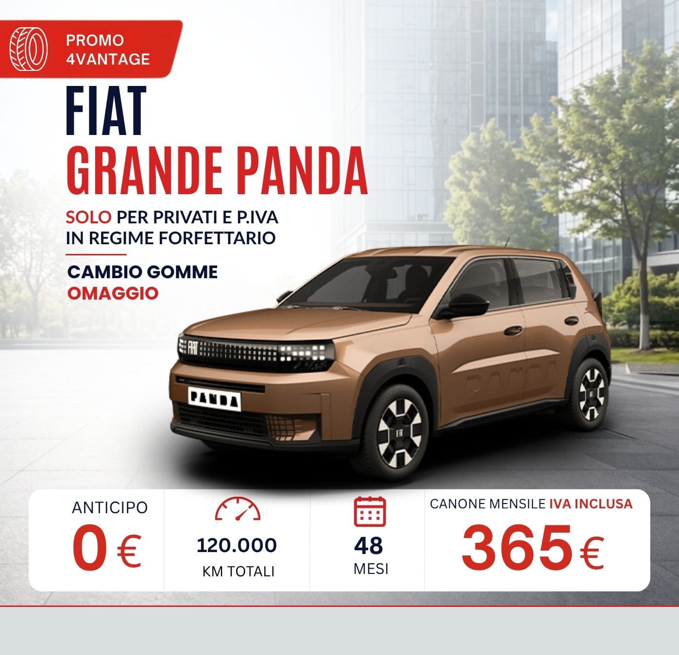 Fiat Grande Panda – noleggio lungo termine ottobre 2026 da 365 € al mese