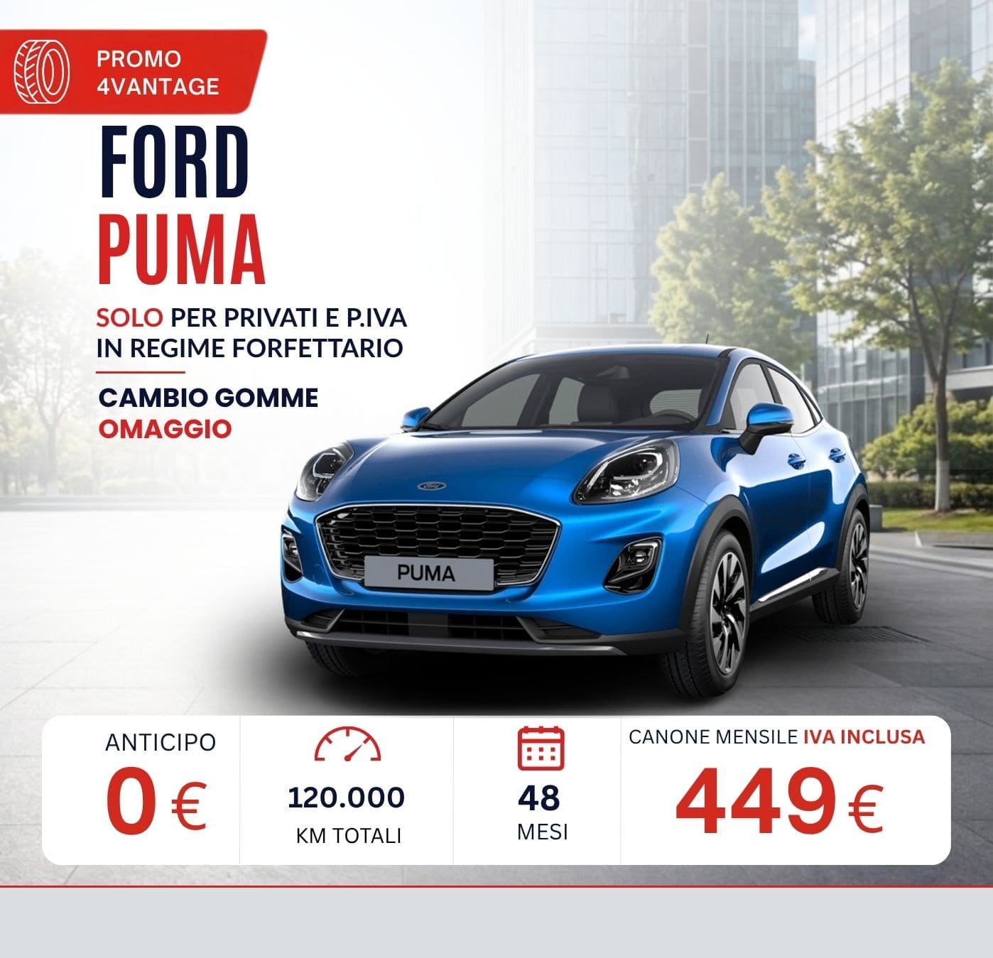 Ford Puma – noleggio lungo termine ottobre 2026 da 449 € al mese