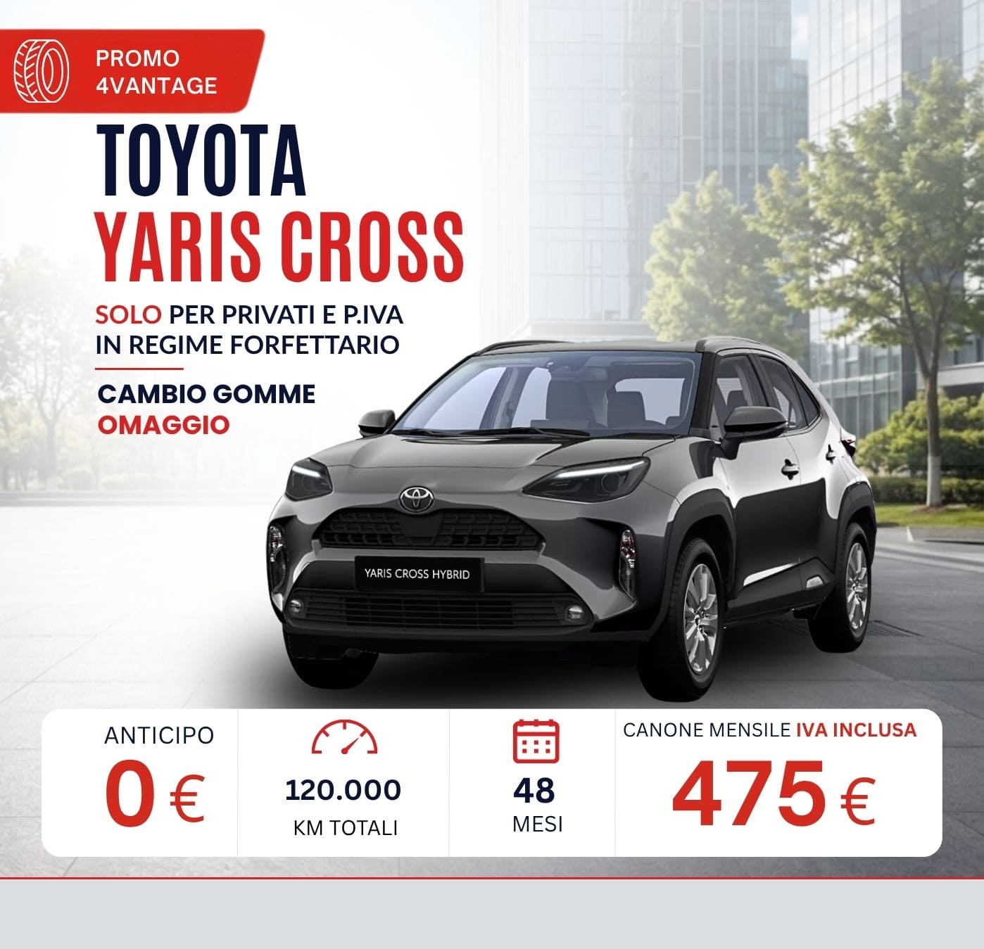 Toyota Yaris Cross – noleggio lungo termine ottobre 2026 da 475 € al mese